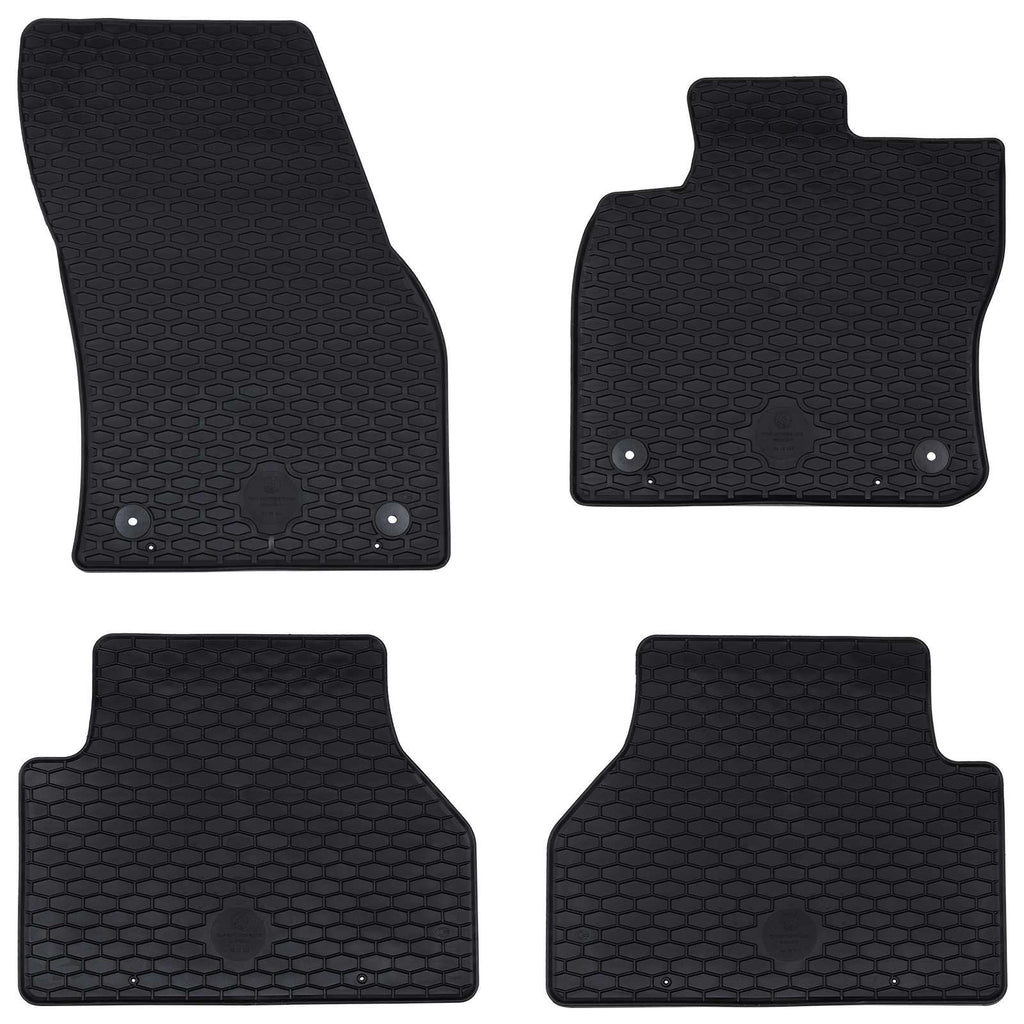 vidaXL Mata samochodowa 4 pcs Czarny odpowiedni do VW CADDY 2020- Guma