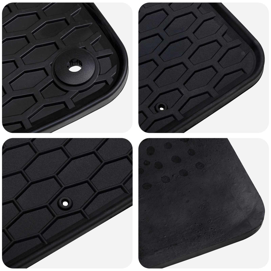 vidaXL Mata samochodowa 4 pcs Czarny Guma