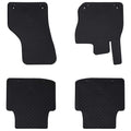 vidaXL Mata samochodowa 4 pcs Czarny Guma