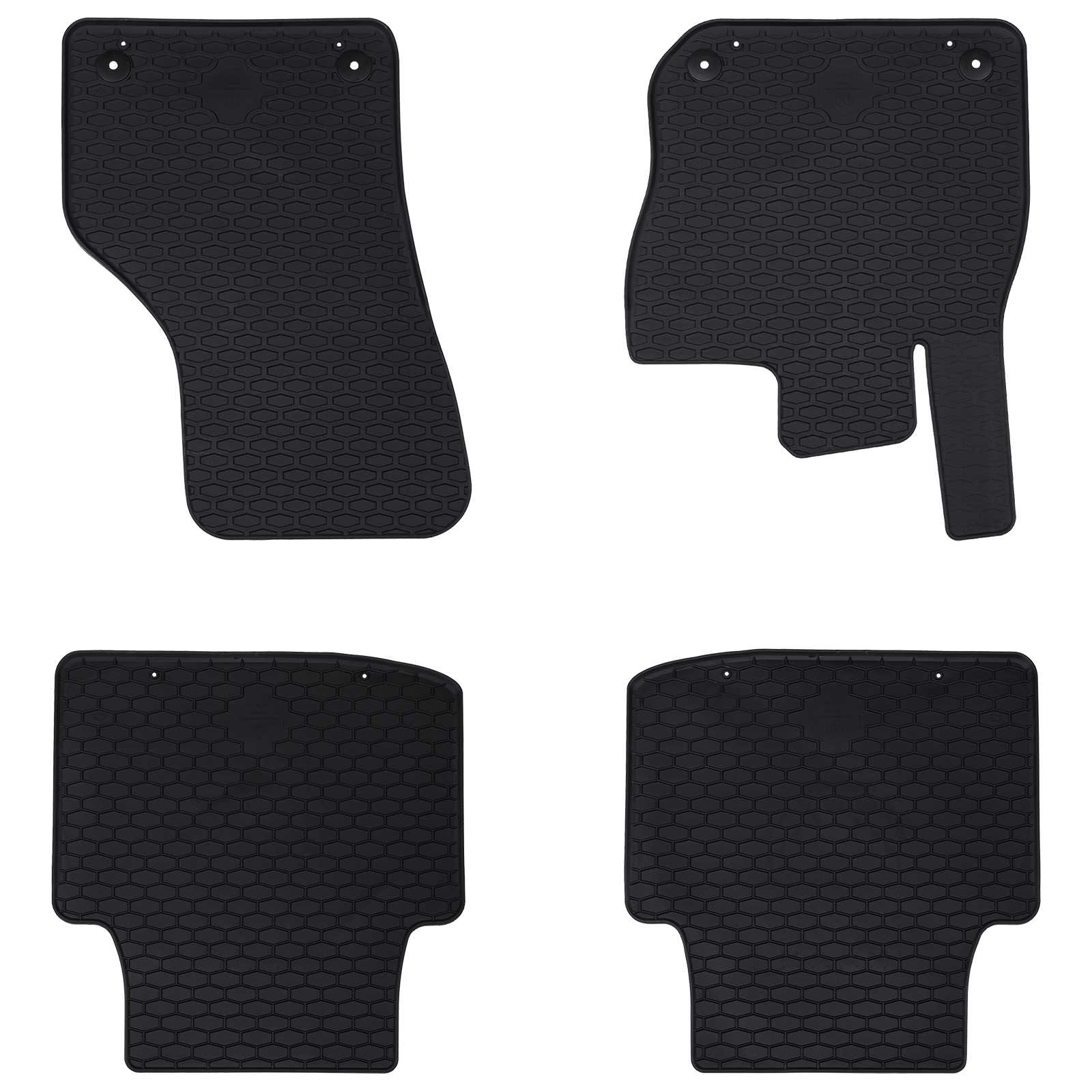 vidaXL Mata samochodowa 4 pcs Czarny Guma