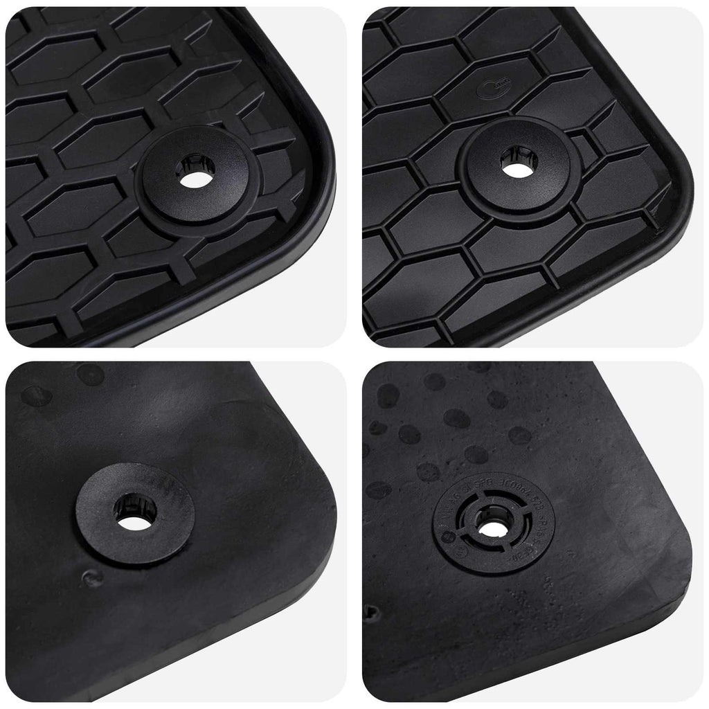 vidaXL Mata samochodowa 4 pcs Czarny Guma