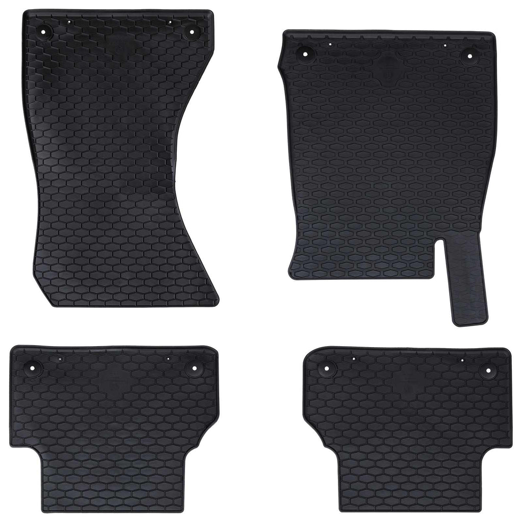 vidaXL Mata samochodowa 4 pcs Czarny Guma