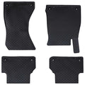 vidaXL Mata samochodowa 4 pcs Czarny Guma