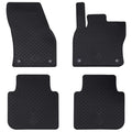 vidaXL Mata samochodowa 4 pcs Czarny Guma
