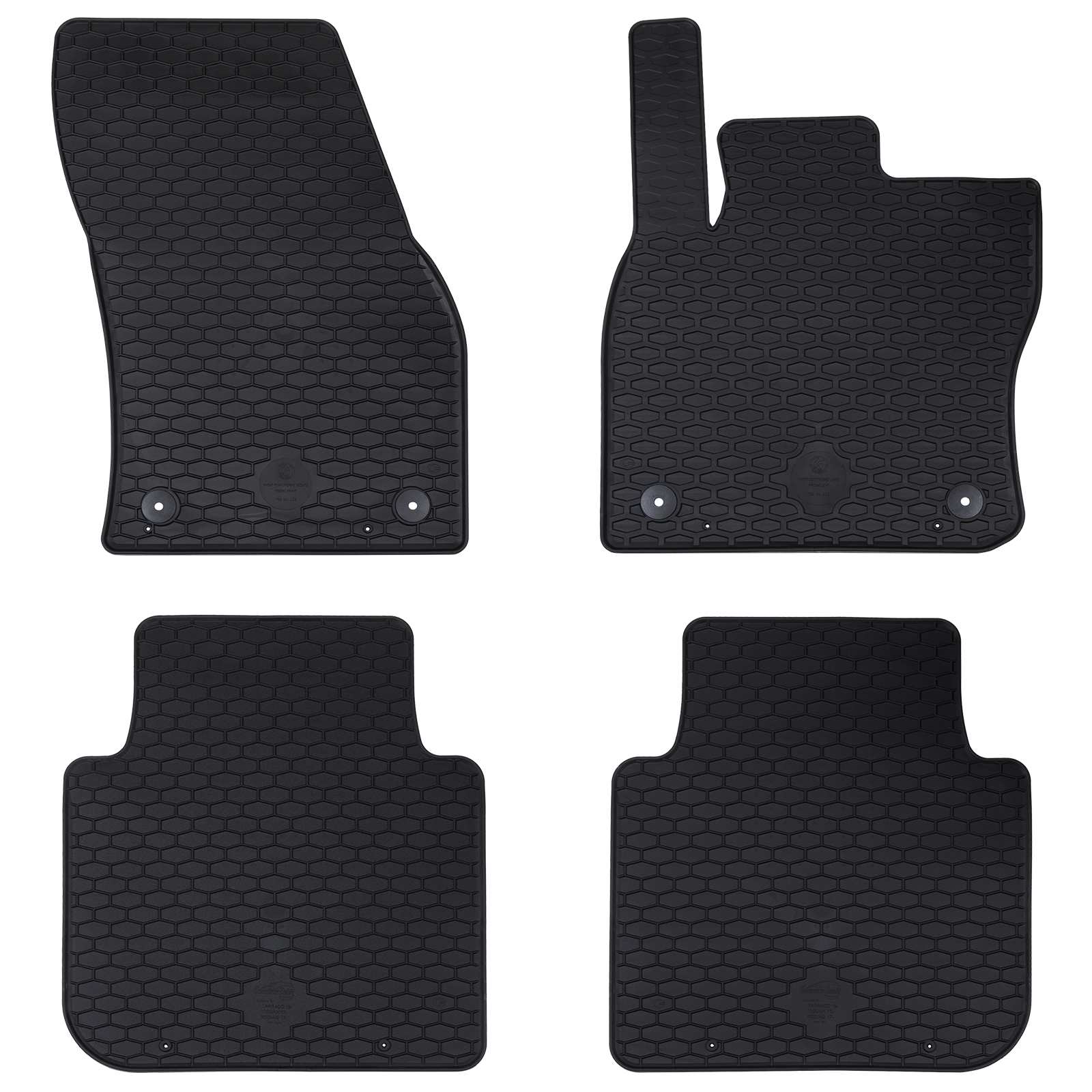 vidaXL Mata samochodowa 4 pcs Czarny Guma