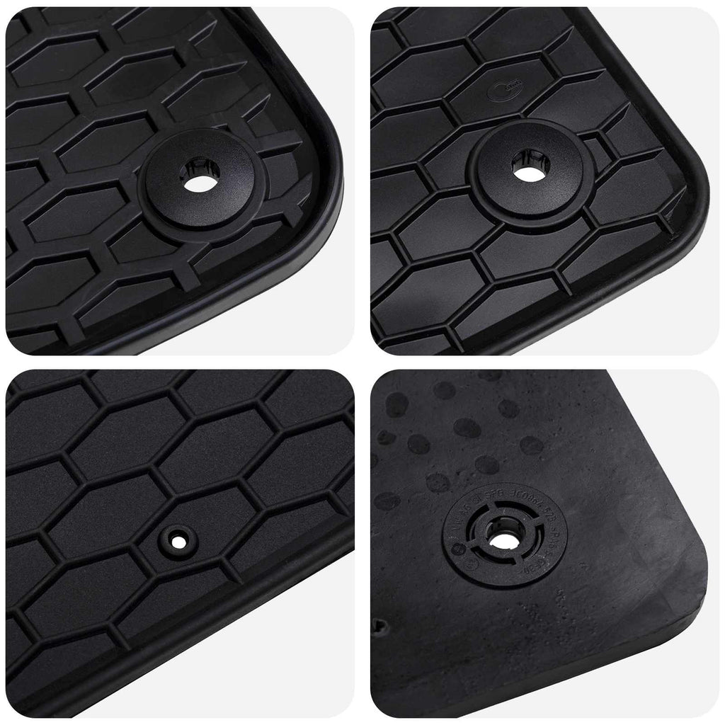 vidaXL Mata samochodowa 4 pcs Czarny Guma