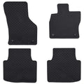 vidaXL Mata samochodowa 4 pcs Czarny Guma