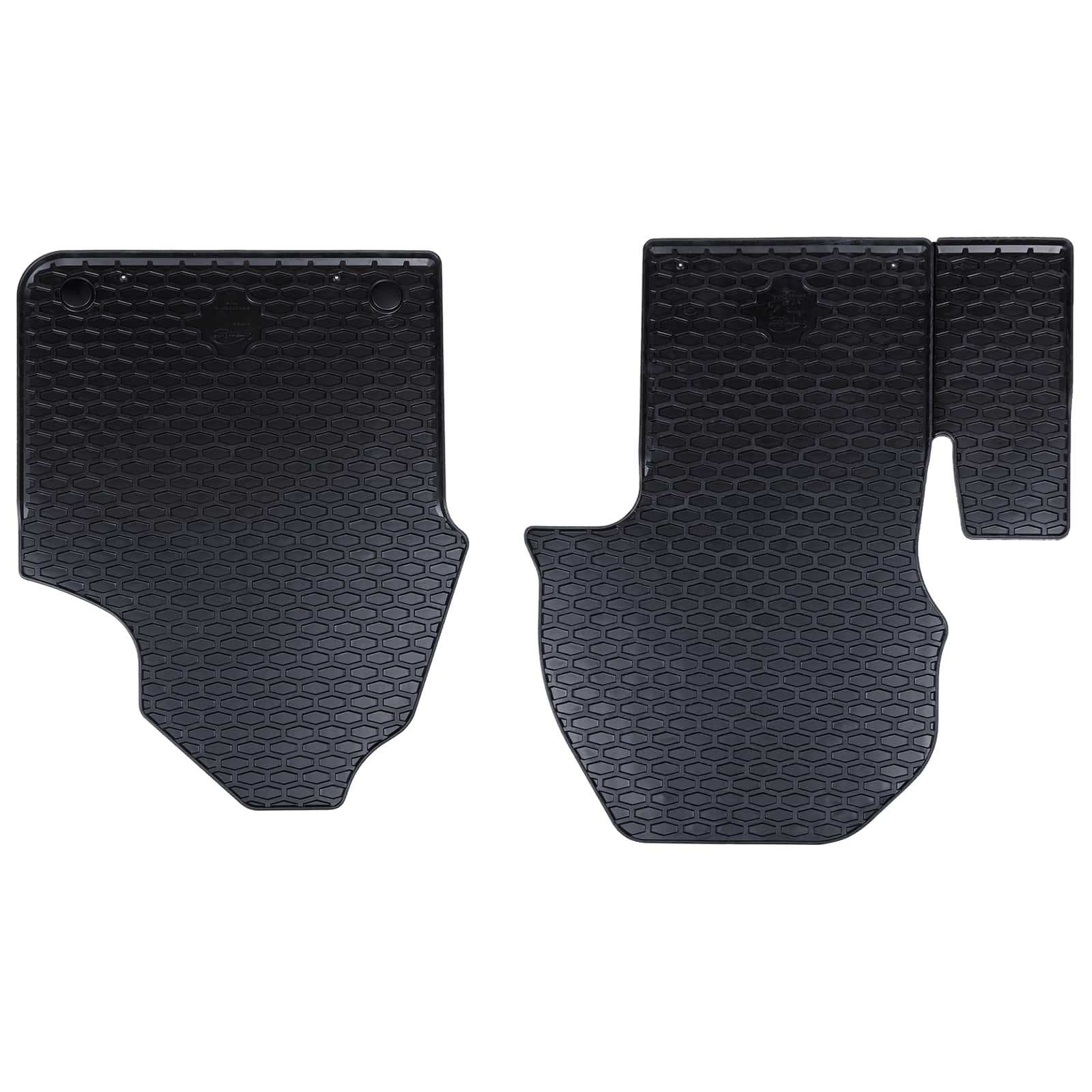 vidaXL Mata samochodowa 2 pcs Czarny Guma