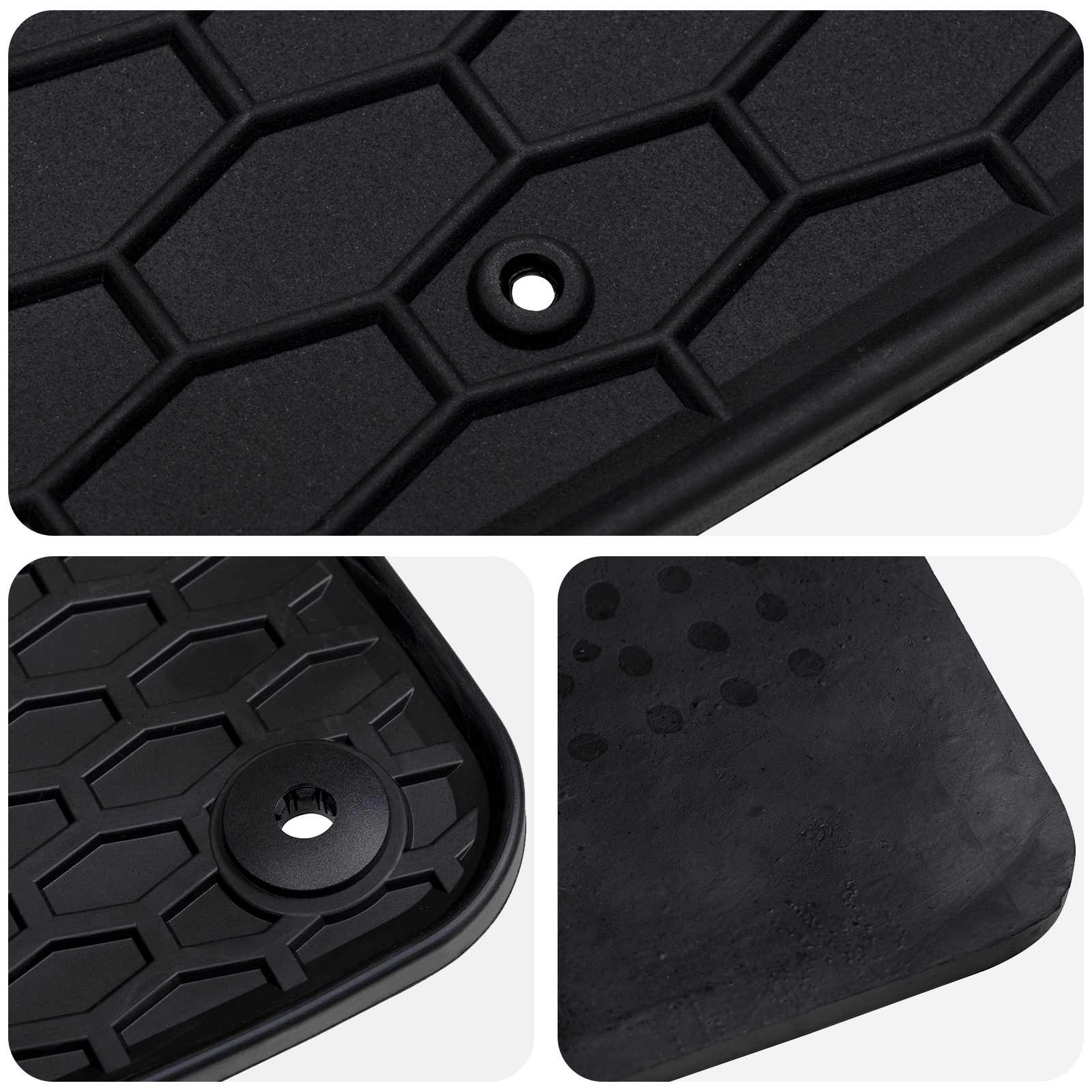 vidaXL Mata samochodowa 4 pcs Czarny odpowiedni dla VW POLO 2021- Guma