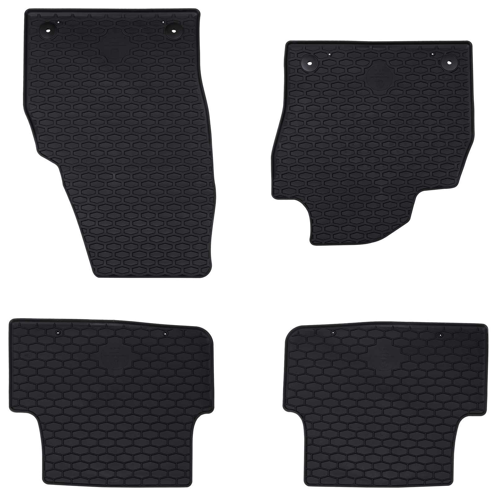 vidaXL Mata samochodowa 4 pcs Czarny odpowiedni dla VW POLO 2021- Guma