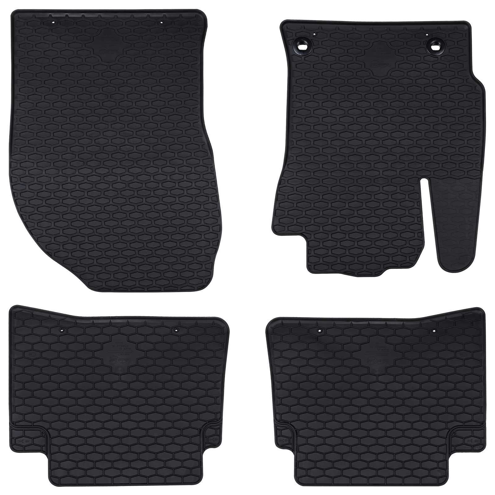 vidaXL Mata samochodowa 4 pcs Czarny Guma