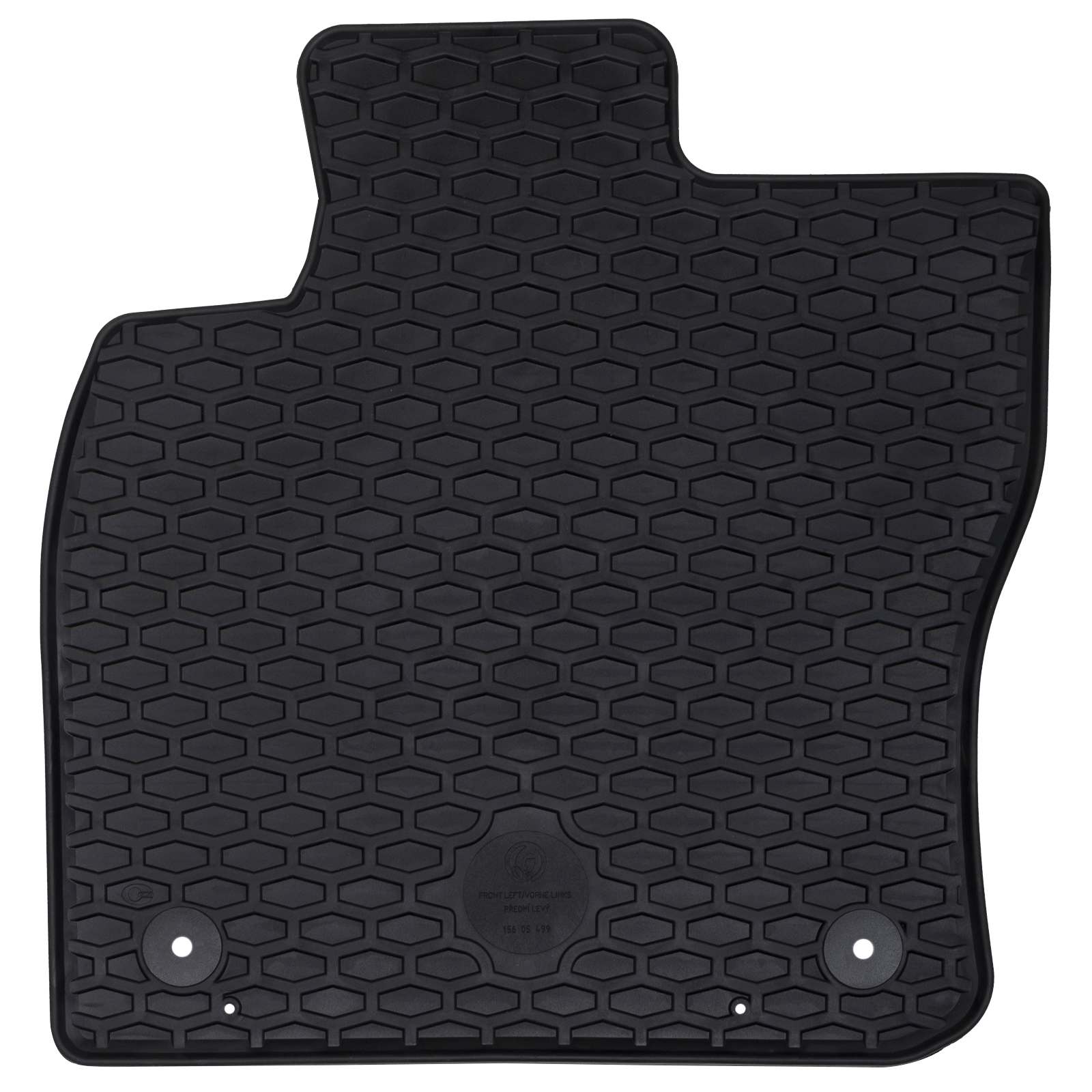 vidaXL Mata samochodowa 2 pcs Czarny odpowiedni do VW CADDY 2020- Guma