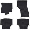 vidaXL Mata samochodowa 4 pcs Czarny Guma