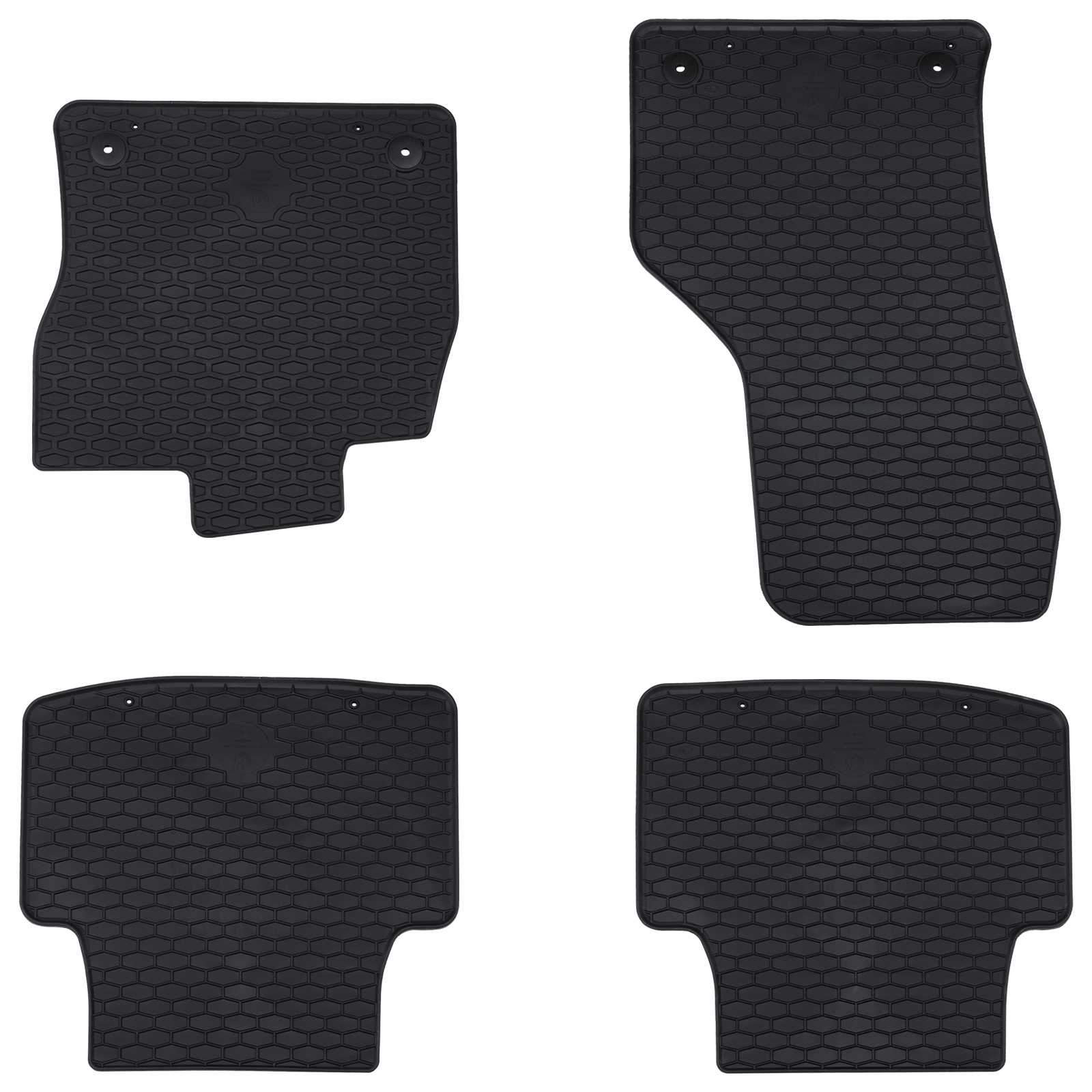 vidaXL Mata samochodowa 4 pcs Czarny Guma