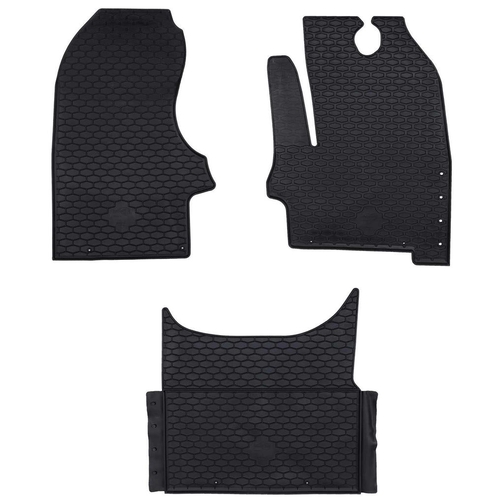 vidaXL Mata samochodowa 3 pcs Czarny pasuje do Iveco DAILY 2014- Guma