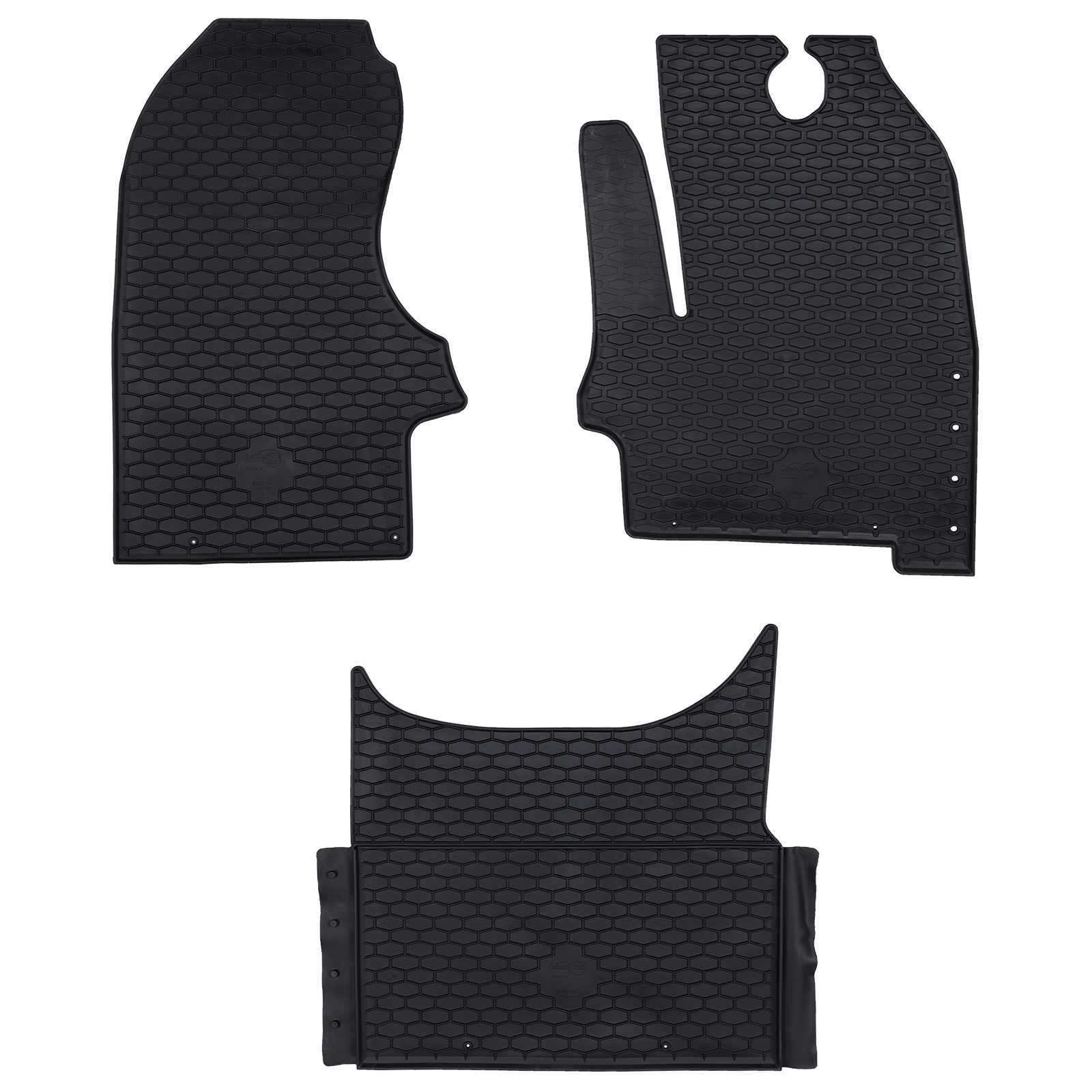 vidaXL Mata samochodowa 3 pcs Czarny pasuje do Iveco DAILY 2014- Guma