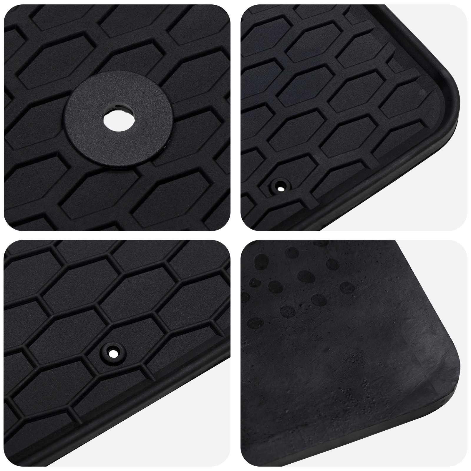 vidaXL Mata samochodowa 4 pcs Czarny Guma