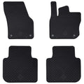 vidaXL Mata samochodowa 4 pcs Czarny Guma