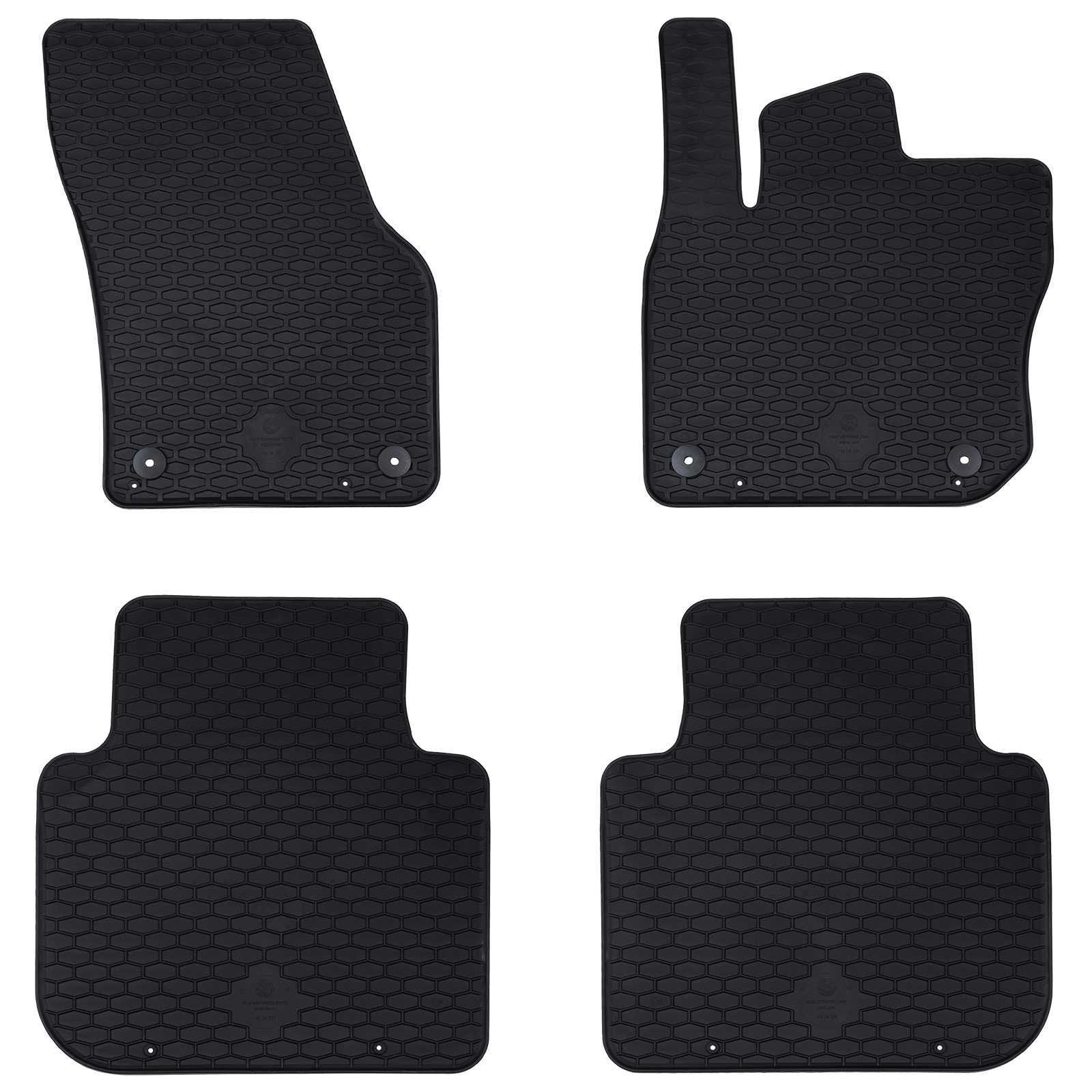 vidaXL Mata samochodowa 4 pcs Czarny Guma