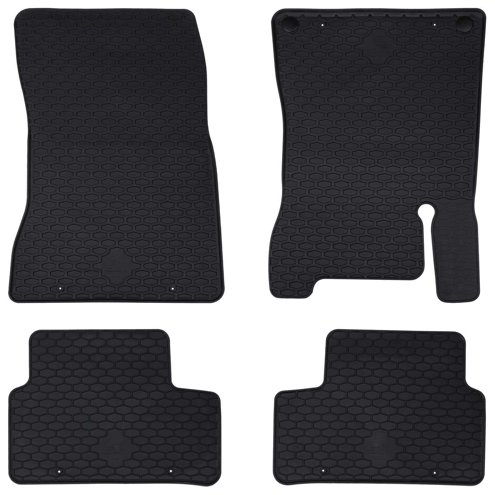 vidaXL Mata samochodowa 4 pcs Czarny odpowiedni dla MERCEDES a 2018-