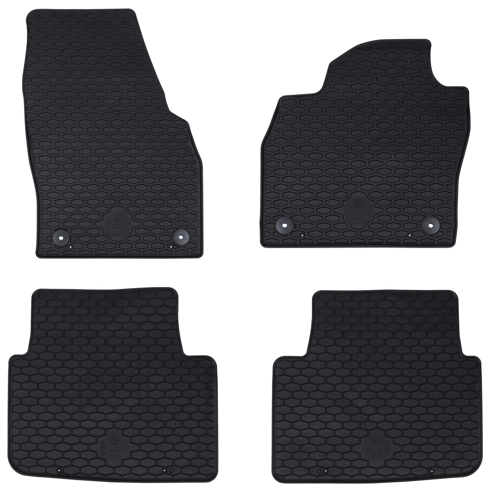vidaXL Mata samochodowa 4 pcs Czarny odpowiedni dla KAMIQ 2019- Guma