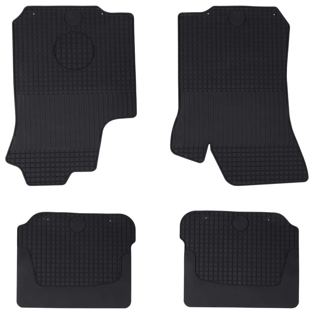 vidaXL Mata samochodowa 4 pcs Czarny Guma