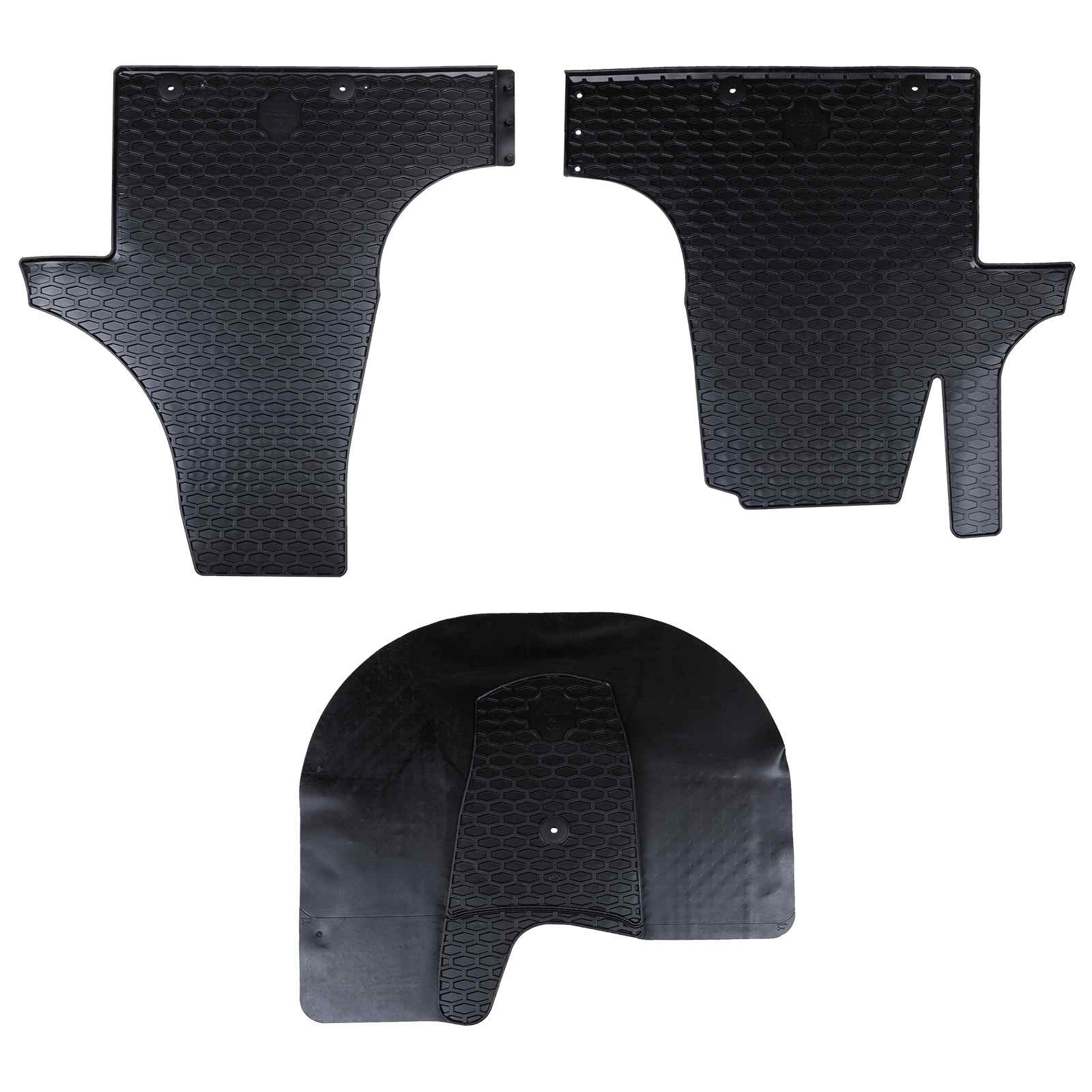 vidaXL Mata samochodowa 3 pcs Czarny odpowiedni dla VW T5 2010-2015
