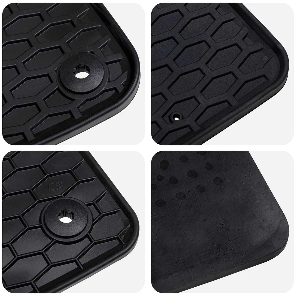 vidaXL Mata samochodowa 4 pcs Czarny Guma