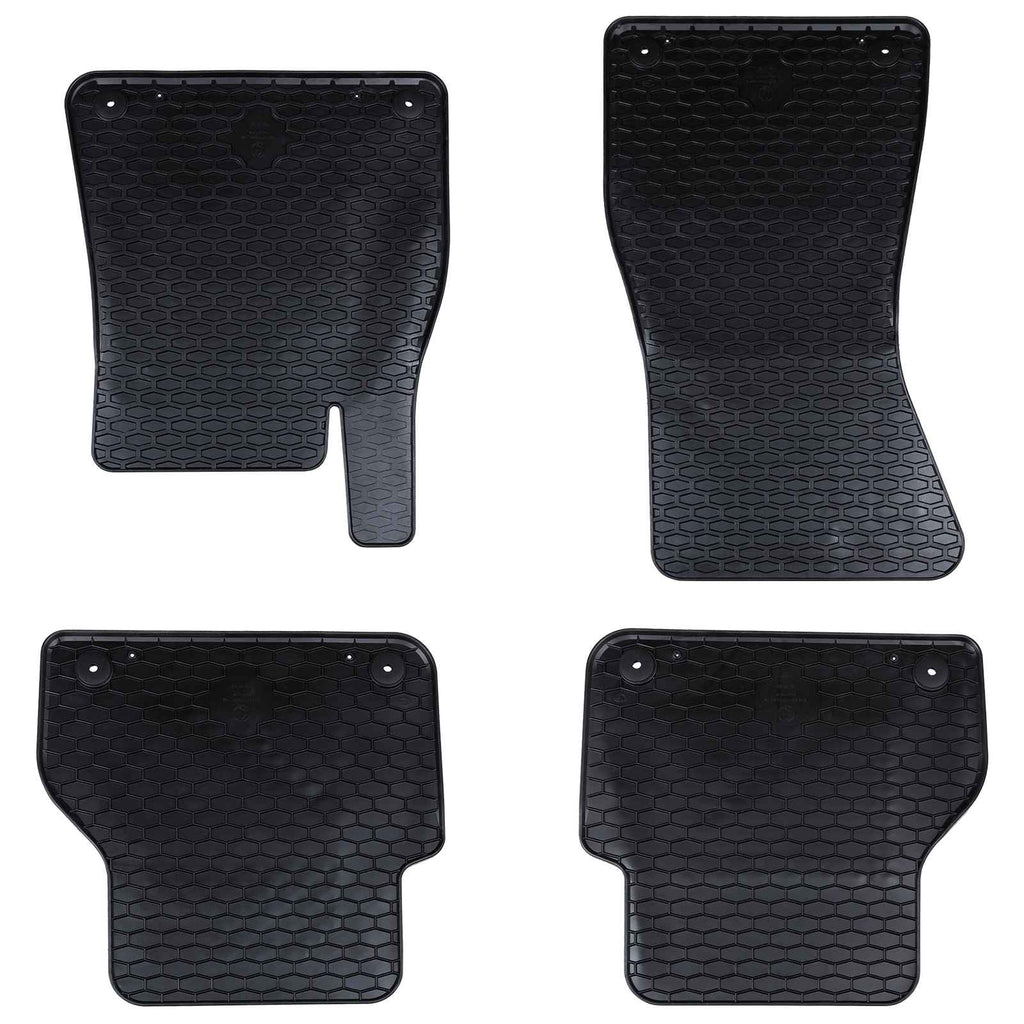 vidaXL Mata samochodowa 4 pcs Czarny Guma