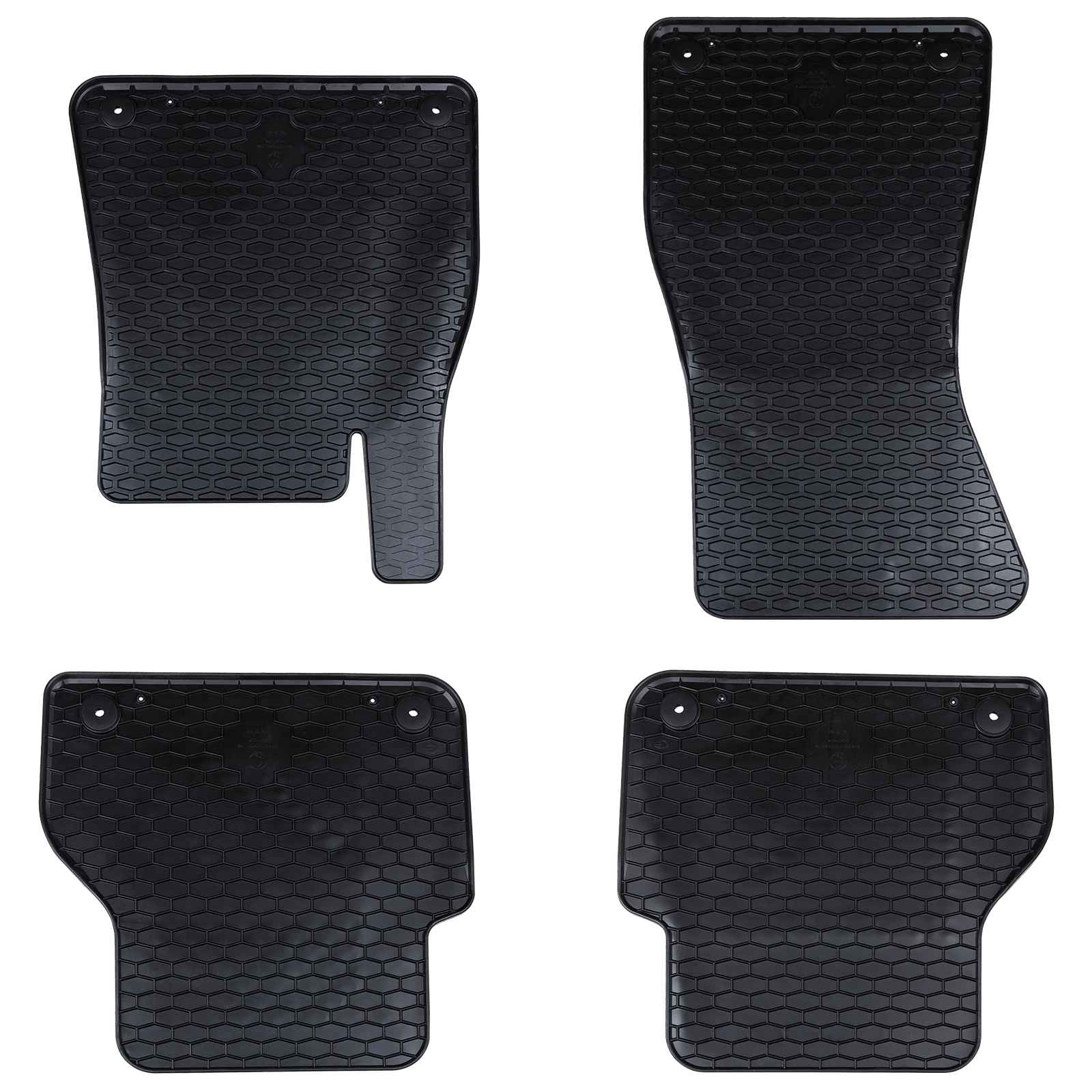 vidaXL Mata samochodowa 4 pcs Czarny Guma