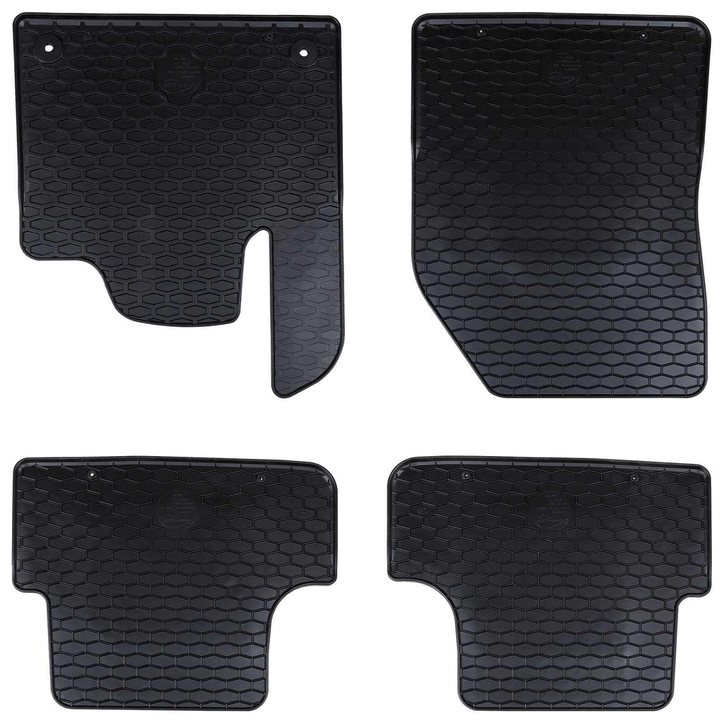 vidaXL Mata samochodowa 4 pcs Czarny Guma