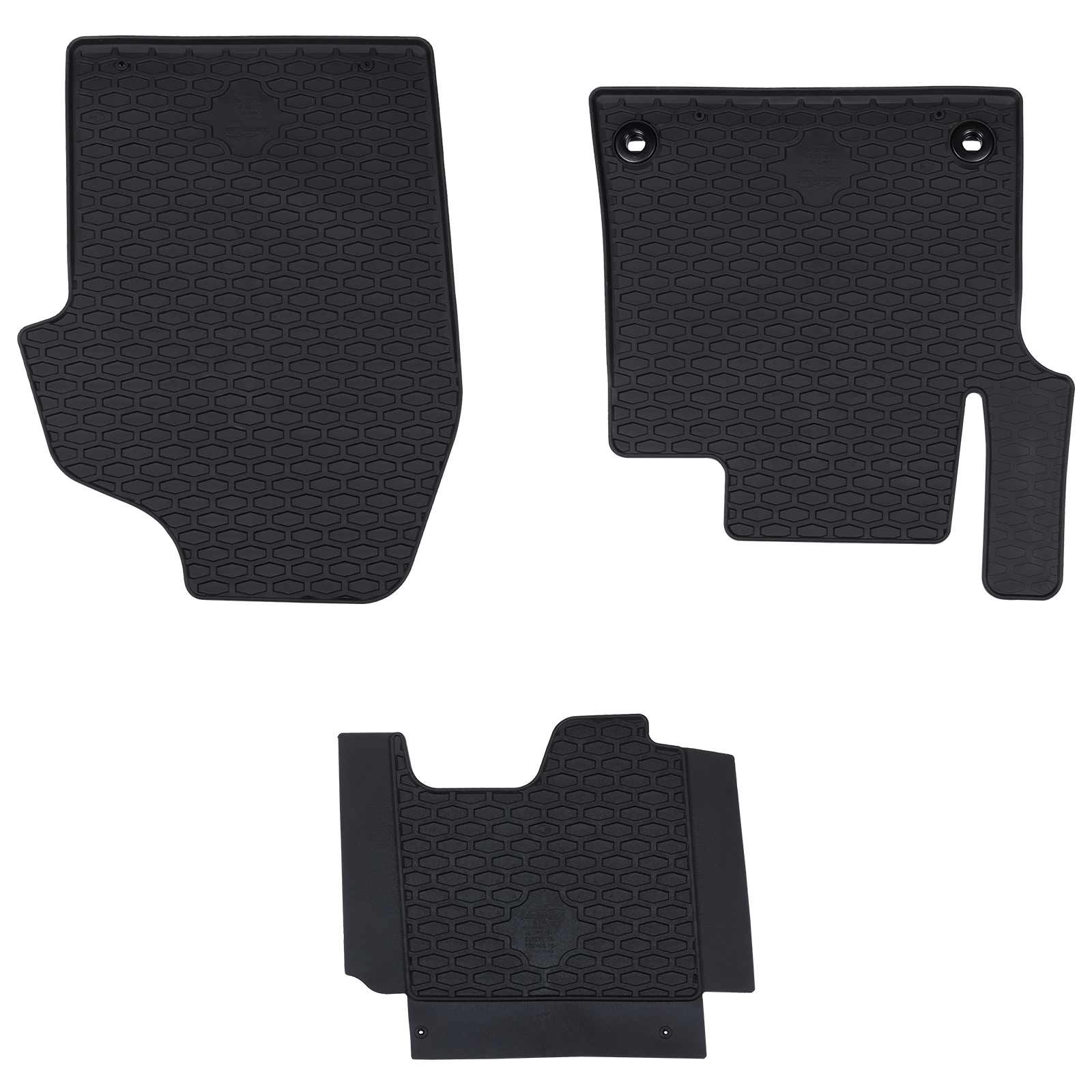 vidaXL Mata samochodowa 3 pcs Czarny Guma
