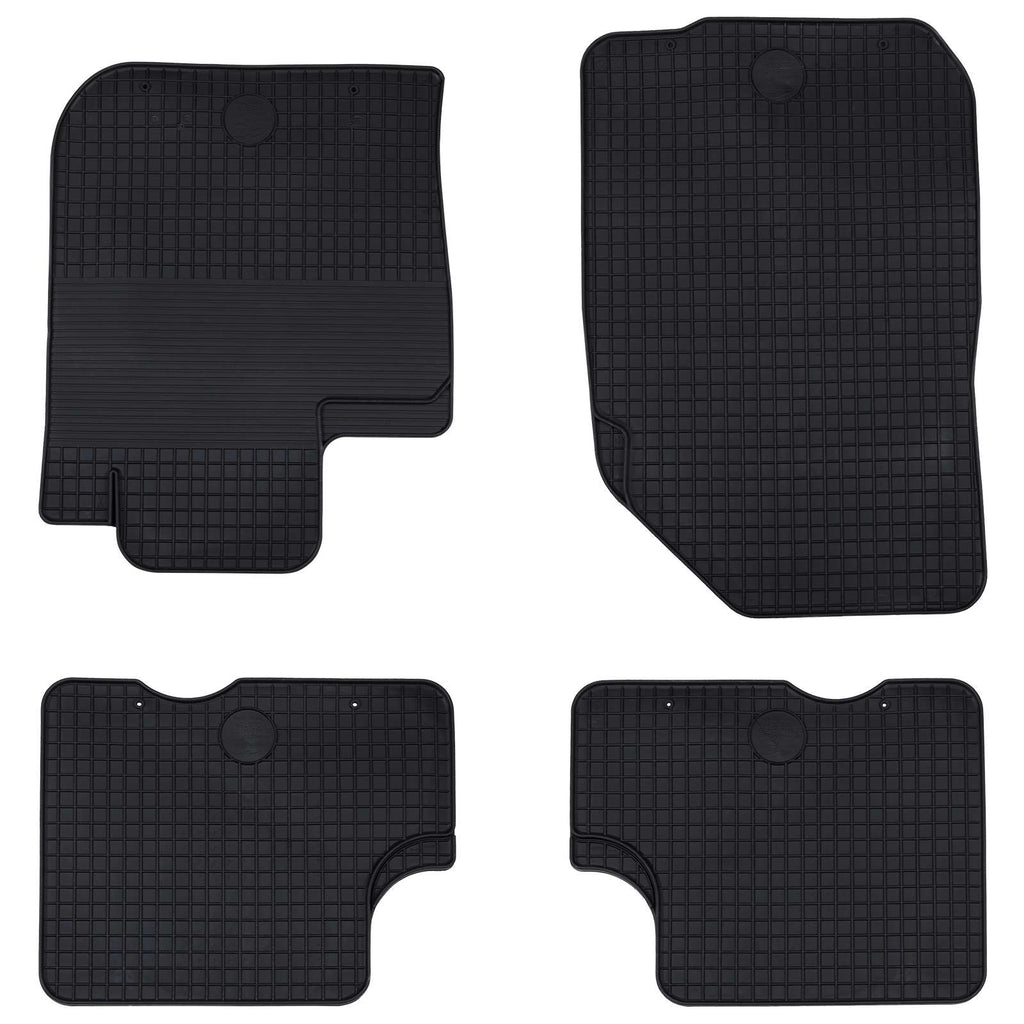vidaXL Mata samochodowa 4 pcs Czarny Guma