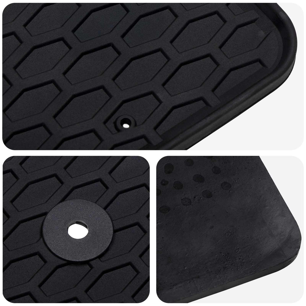 vidaXL Mata samochodowa 3 pcs Czarny Guma