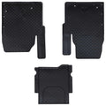 vidaXL Mata samochodowa 3 pcs Czarny Guma