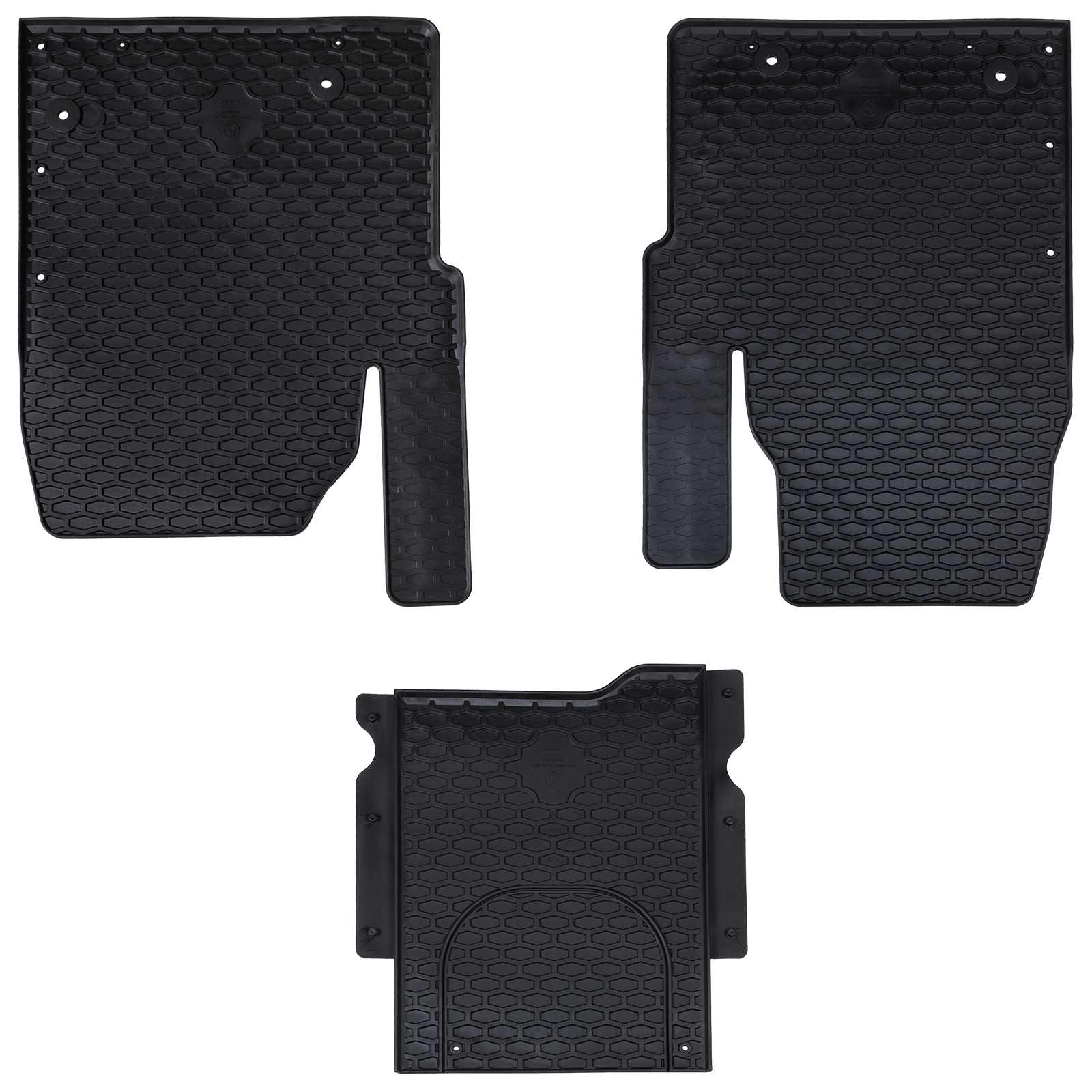 vidaXL Mata samochodowa 3 pcs Czarny Guma