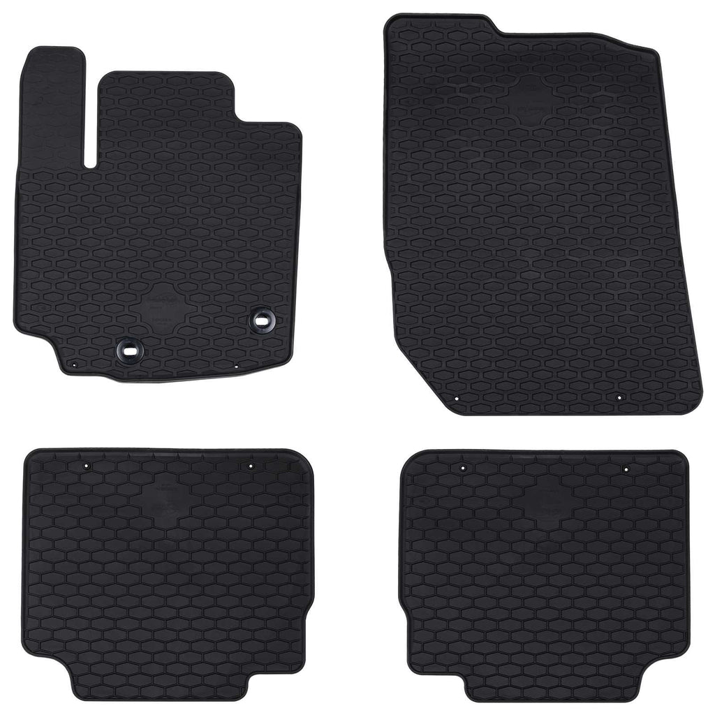 vidaXL Mata samochodowa 4 pcs Czarny Guma