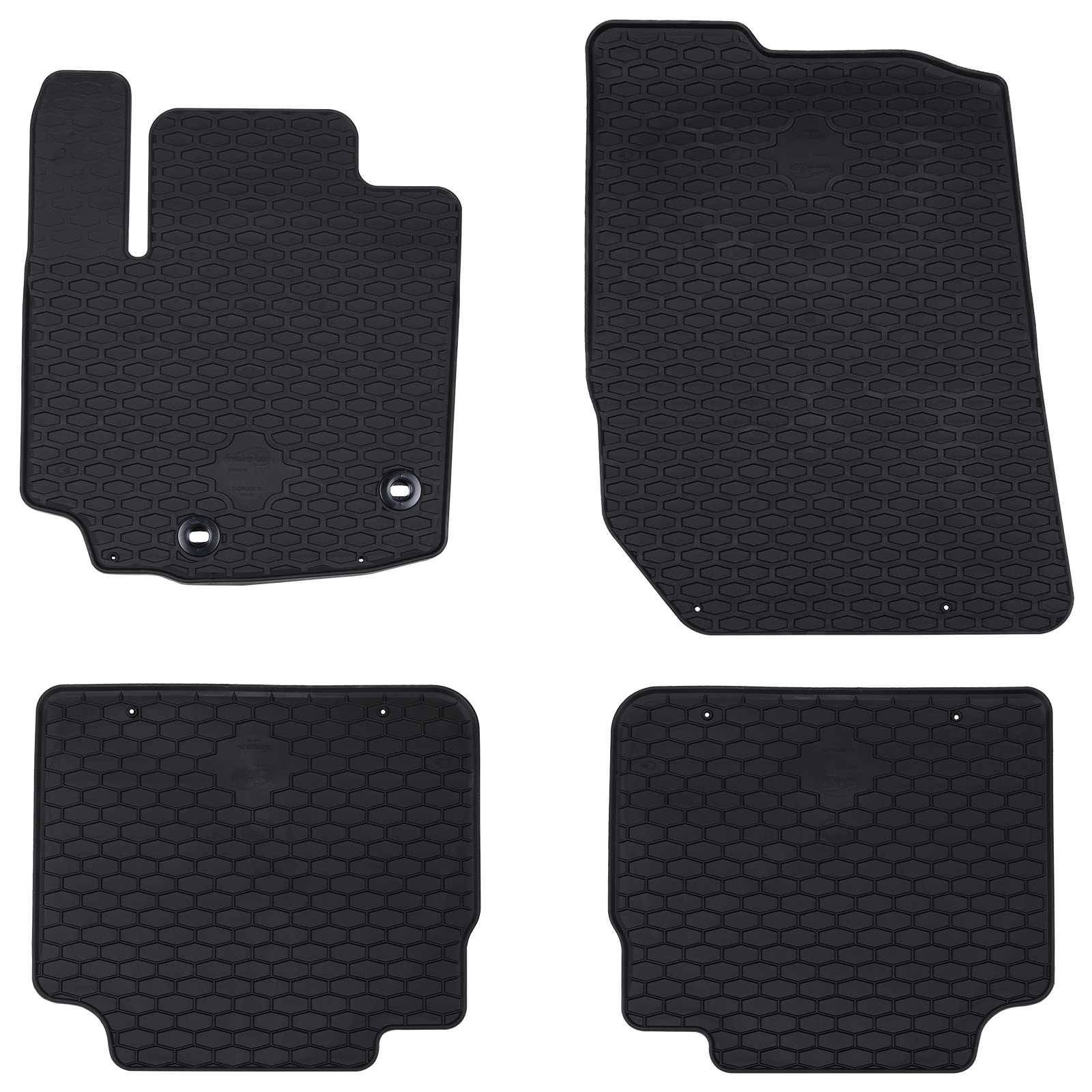vidaXL Mata samochodowa 4 pcs Czarny Guma