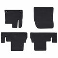 vidaXL Mata samochodowa 4 pcs Czarny Guma