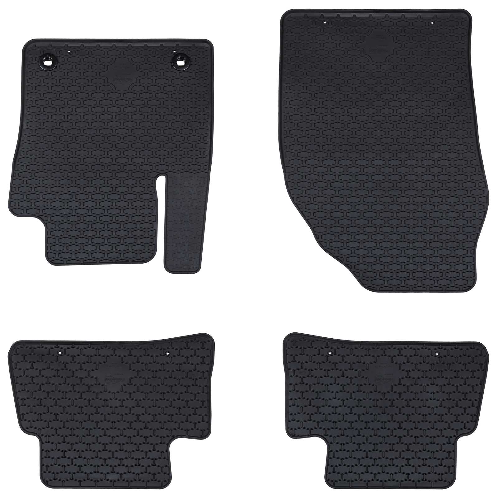 vidaXL Mata samochodowa 4 pcs Czarny Guma