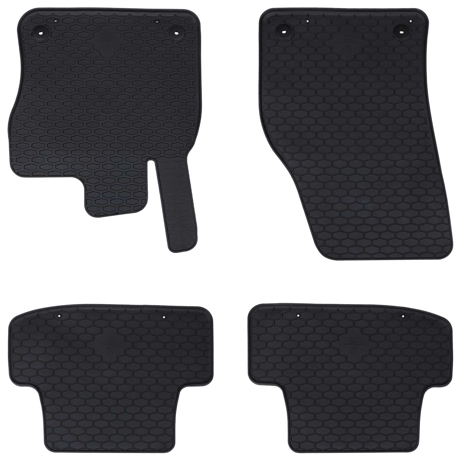 vidaXL Mata samochodowa 4 pcs Czarny odpowiedni dla AUDI Q2 2017 Guma