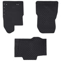 vidaXL Mata samochodowa 3 pcs Czarny Guma