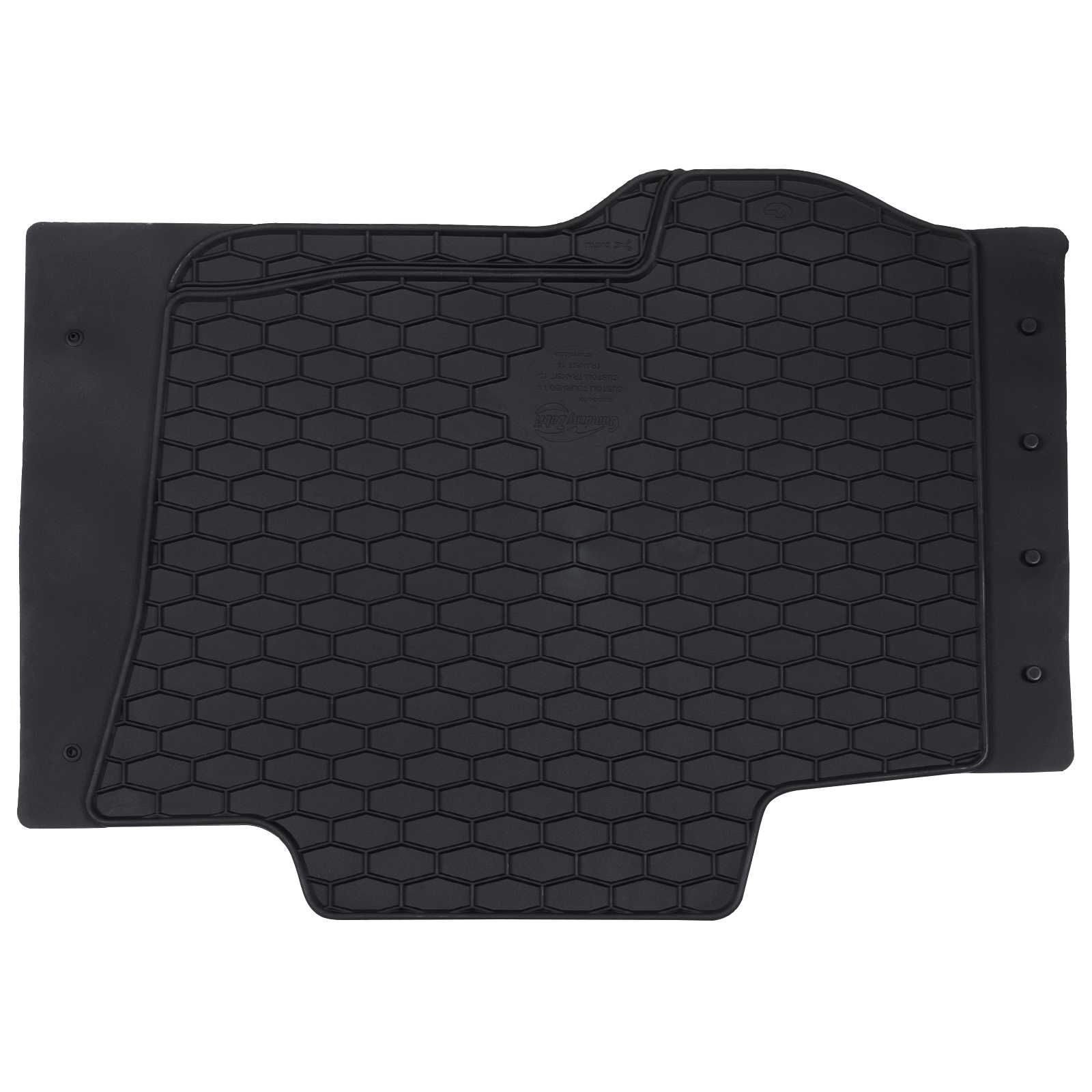 vidaXL Mata samochodowa 3 pcs Czarny Guma