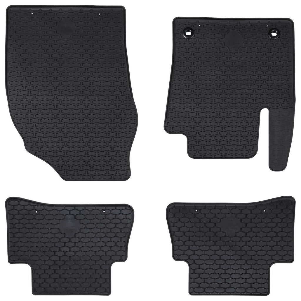 vidaXL Mata samochodowa 4 pcs Czarny Guma