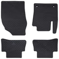 vidaXL Mata samochodowa 4 pcs Czarny Guma