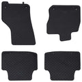 vidaXL Mata samochodowa 4 pcs Czarny Guma