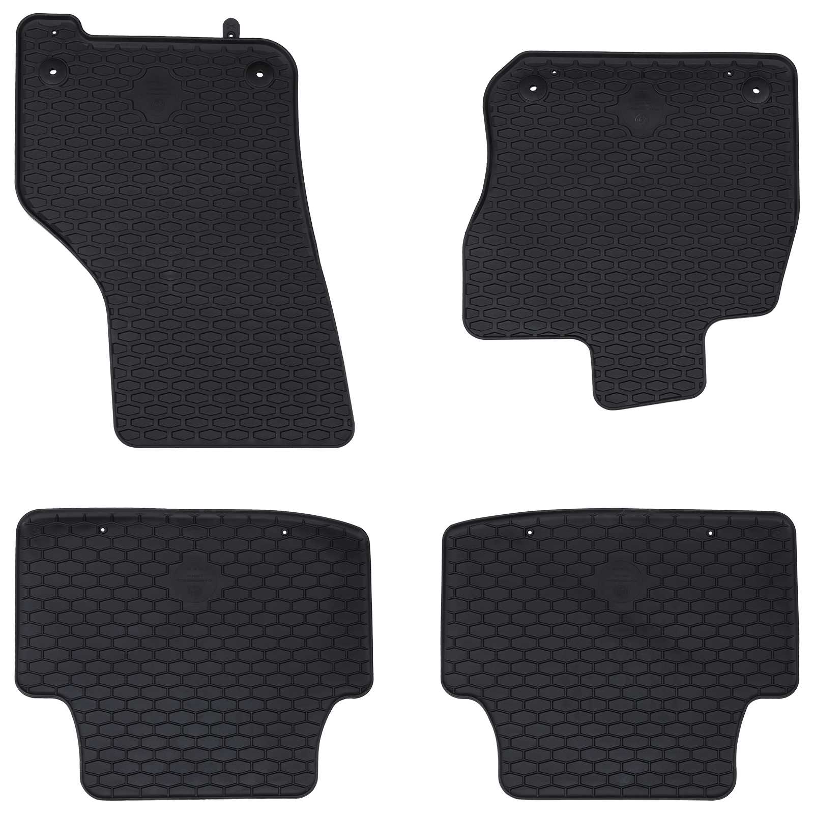 vidaXL Mata samochodowa 4 pcs Czarny Guma
