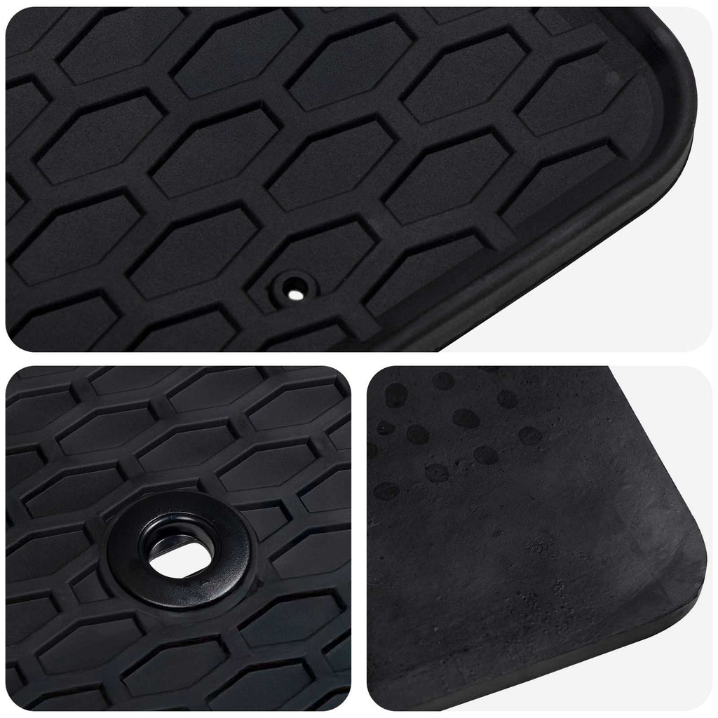 vidaXL Mata samochodowa 2 pcs Czarny Guma