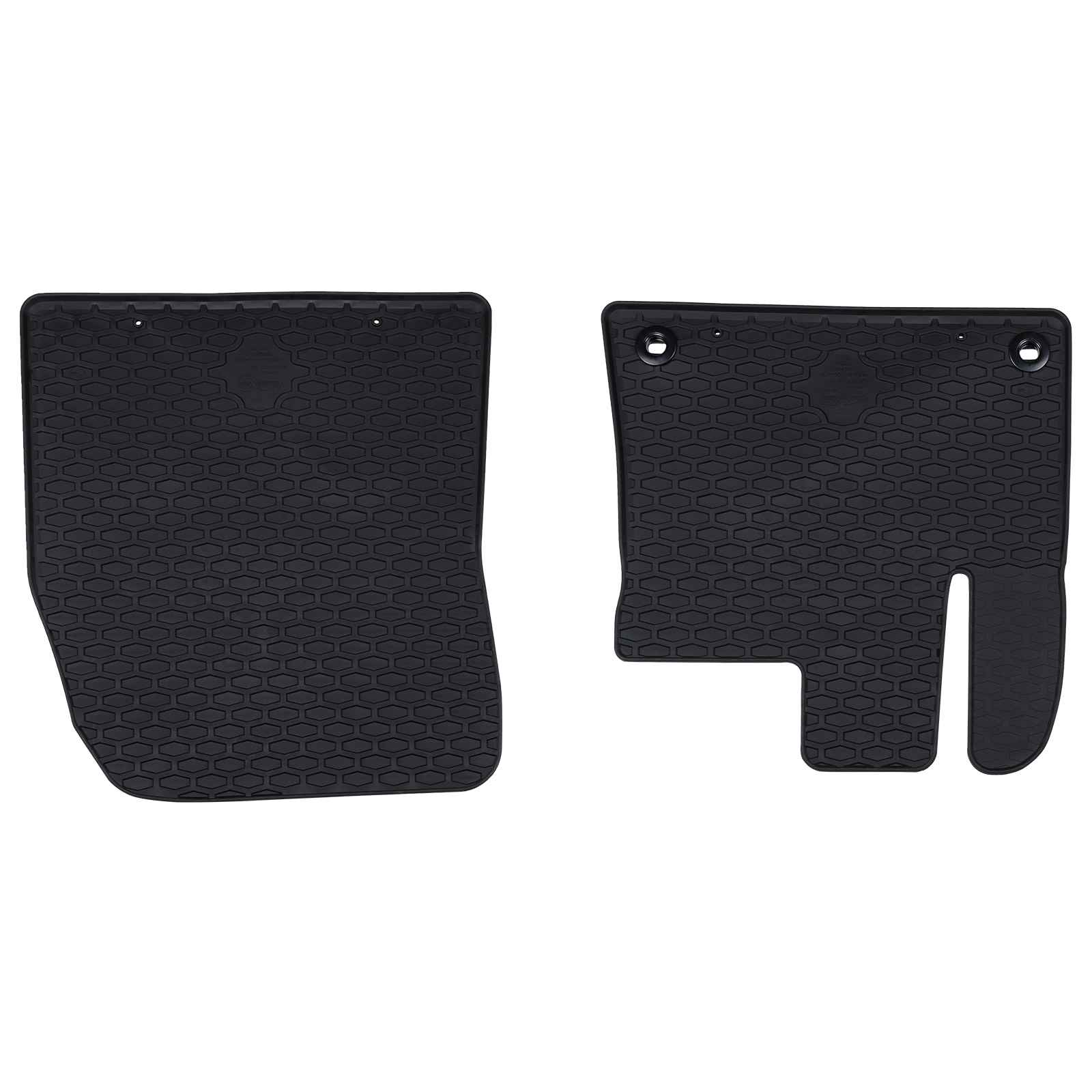 vidaXL Mata samochodowa 2 pcs Czarny Guma