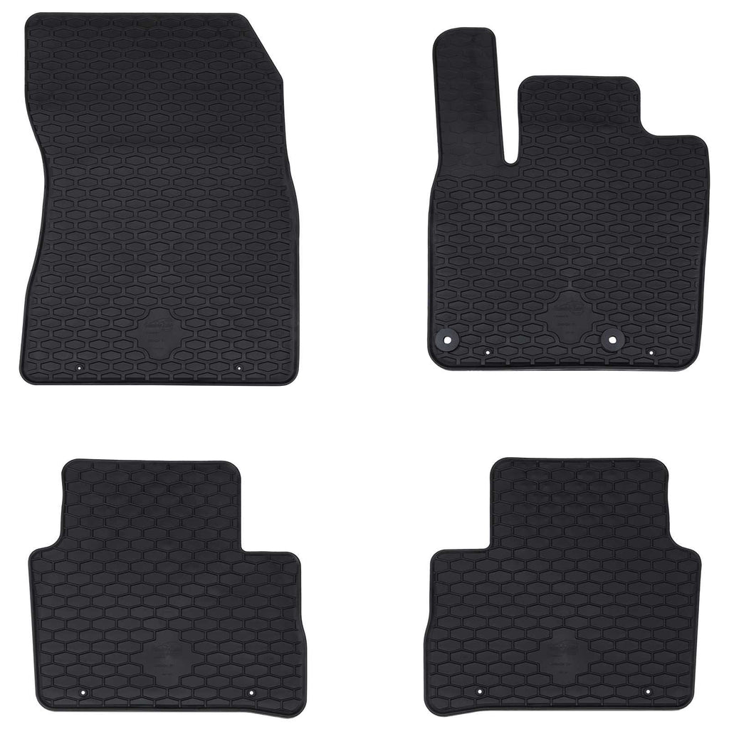 vidaXL Mata samochodowa 4 pcs Czarny Guma